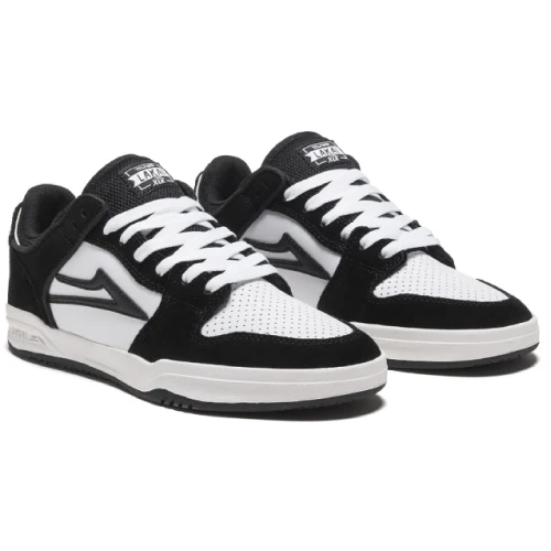 Lakai Telford Low Skate Shoe - White/Black - Image 2