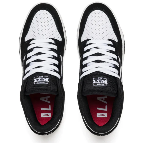 Lakai Telford Low Skate Shoe - White/Black - Image 3