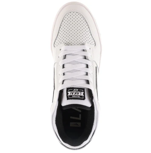 Lakai Telford Low Skate Shoe - White/Black Leather - Image 5