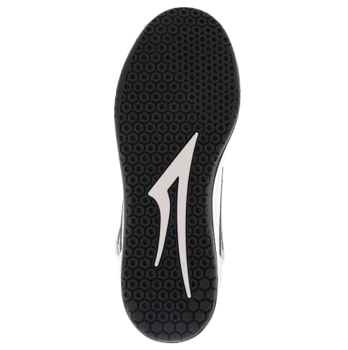 Lakai Telford Low Skate Shoe - White/Black Leather - Image 6