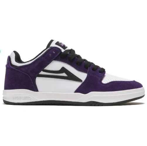 Lakai Telford Low Skate Shoe - White/Grape