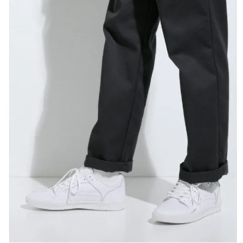 Lakai Telford Low Skate Shoe - White Leather - Image 5