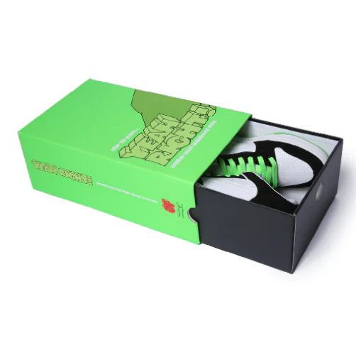 Lakai Telford Low SMU Skate Shoe - Black/White/Green - Image 6