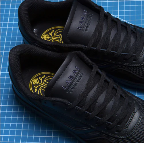 Lakai Terrace Skate Shoe - Black/Black Suede - Image 5