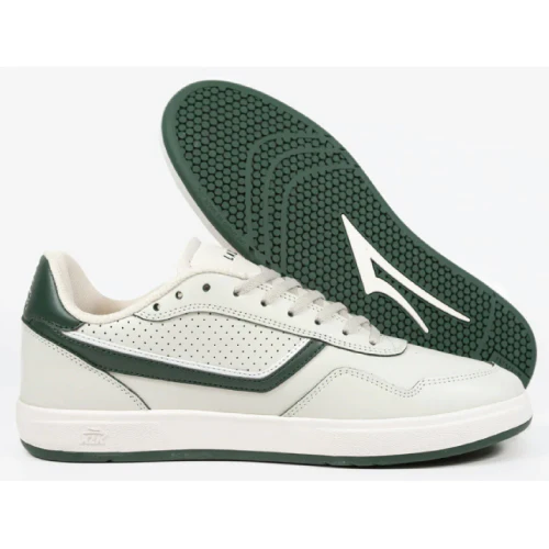 Lakai Terrace Skate Shoe - Cream/Pine Leather - Image 3