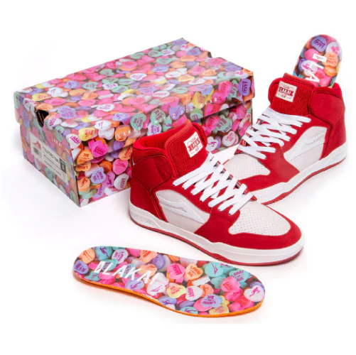 Lakai Telford SMU Skate Shoe - Red/White/UV - Image 2