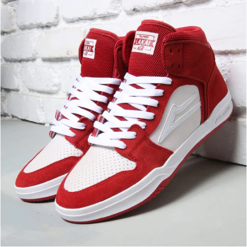 Lakai Telford SMU Skate Shoe - Red/White/UV - Image 6