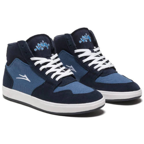 Lakai Villa Skate Shoe - Slate/Navy Suede - Image 2