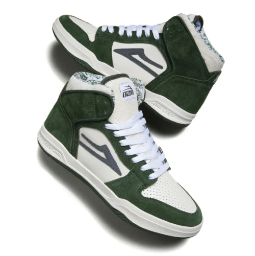 Lakai X Erased Telford Skate Shoe - Green/Cream - Image 2