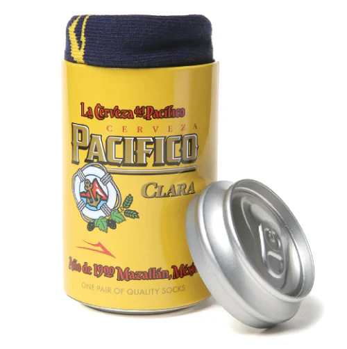 Lakai X Pacifico Crew Socks in a Can - Navy - Image 2