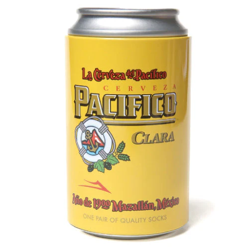 Lakai X Pacifico Crew Socks in a Can - White - Image 3