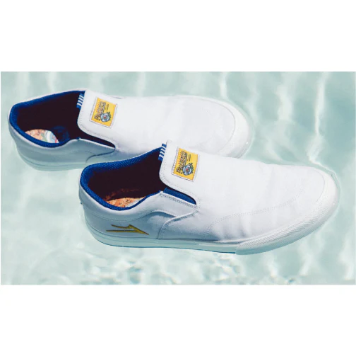 Lakai X Pacifico Owen VLK Shoe - White/White Canvas - Image 8