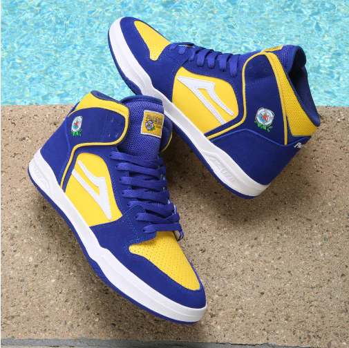 Lakai X Pacifico Telford SMU Skate Shoe - Blue/Yellow - Image 3