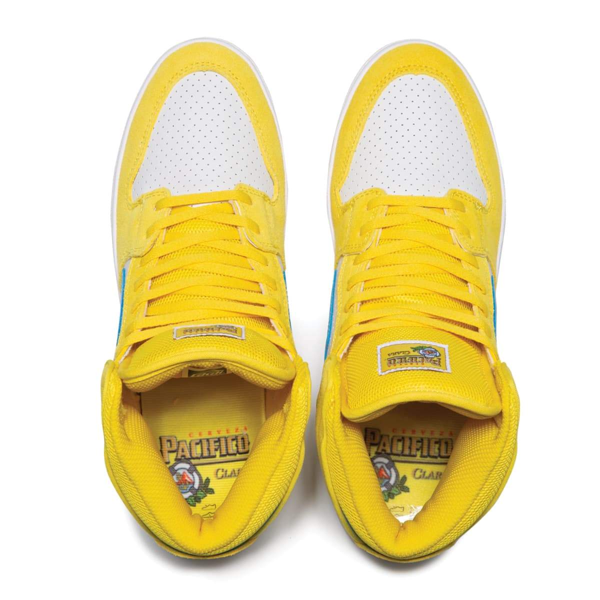 Lakai X Pacifico Telford Yellow, Cyan Suede Skate Shoe - Image 3