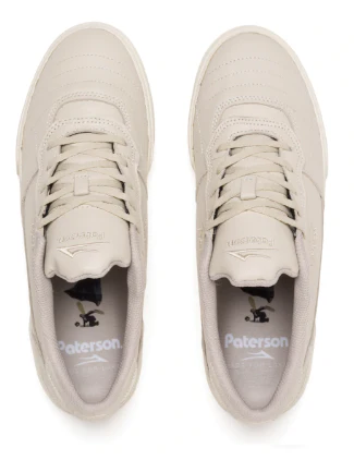 Lakai X Paterson Cambridge Leather Skate Shoe - Cream - Image 3