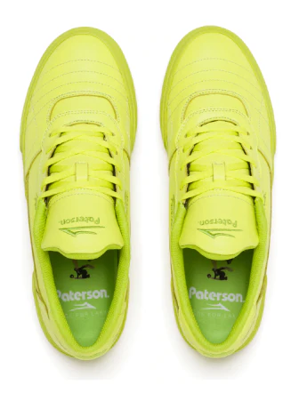 Lakai X Paterson Cambridge Lime Green Leather Skate Shoe - Image 3