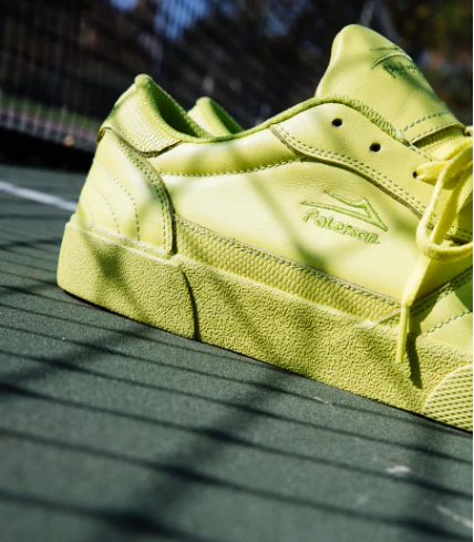Lakai X Paterson Cambridge Lime Green Leather Skate Shoe - Image 5