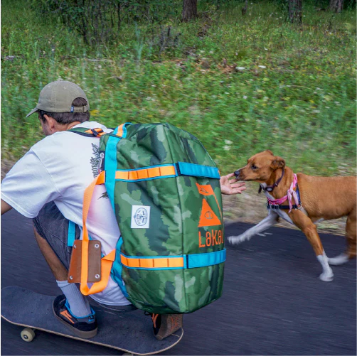 Lakai X Poler Elevated Duffle Backpack - Camo Multi - Image 4