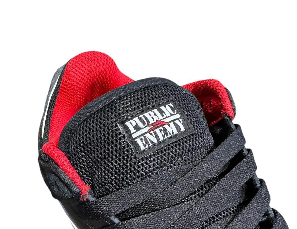 Lakai X Public Enemy Telford Low Skate Shoe - Black/Charcoal Suede - Image 6