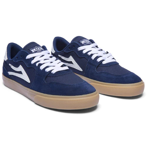 Lakai York Skate Shoe - Navy/Gum Suede - Image 2