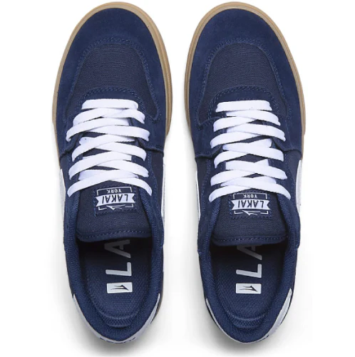 Lakai York Skate Shoe - Navy/Gum Suede - Image 3