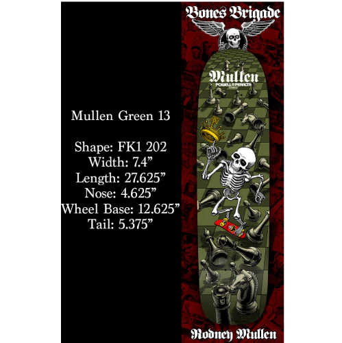 LIMITED Powell Peralta Bones Brigade Series 13 RODNEY MULLEN Chess Green Deck - Image 3