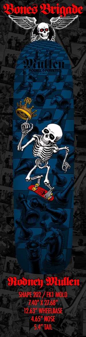 *LIMITED* Powell Peralta Bones Brigade Series 15 RODNEY MULLEN Blue Deck 7.4" - Image 4