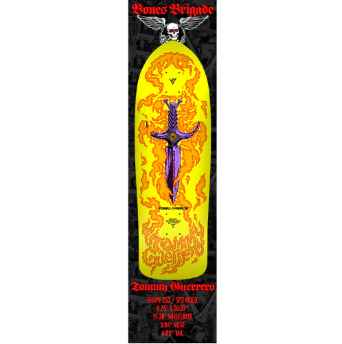 *LIMITED* Powell Peralta Bones Brigade Series 15 TOMMY GUERRERO Yellow Deck 9.75" - Image 3