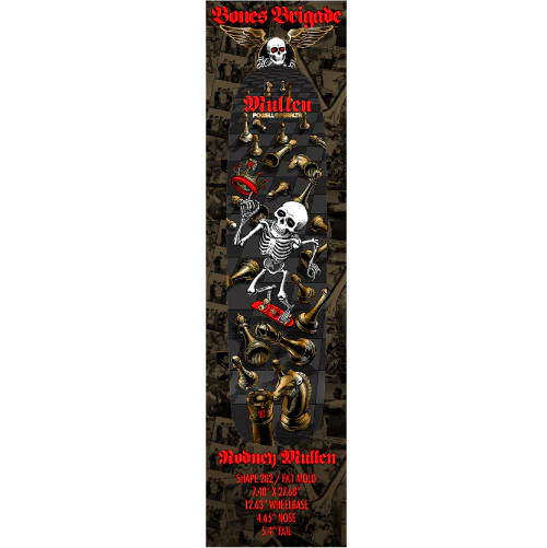 *LIMITED* Powell Peralta Bones Brigade Series 16 RODNEY MULLEN Black/Gold Foil Deck 7.4" - Image 3