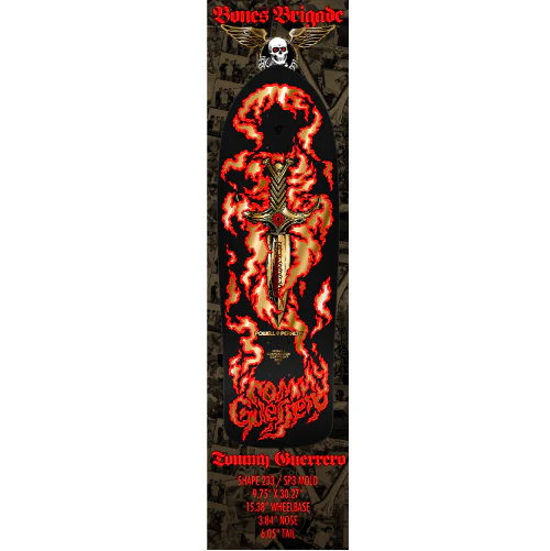 *LIMITED* Powell Peralta Bones Brigade Series 16 TOMMY GUERRERO Black/Gold Foil Deck 9.75" - Image 3