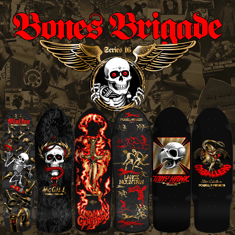 *LIMITED* Powell Peralta Bones Brigade Series 16 TONY HAWK Black/Gold Foil Deck 10.38" - Image 4