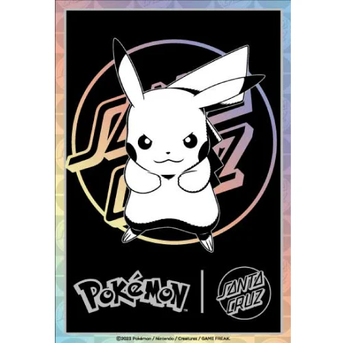 *LIMITED* Santa Cruz X Pokemon Pikachu Snapback Hat - White/Black - Image 3