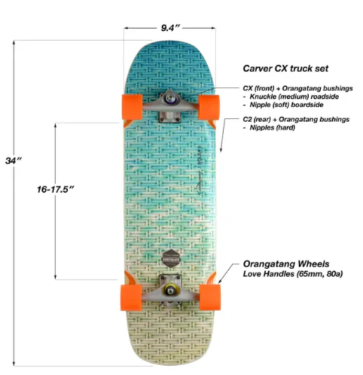 Loaded Bolsa II CX Surfskate Edition Complete 34" - Image 5