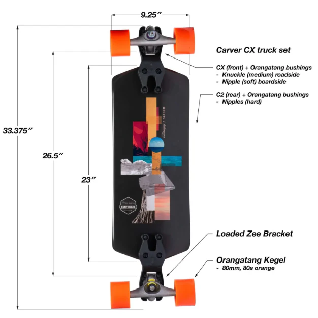 Loaded Fathom Surfskate Edition Complete 33.375" - Image 5