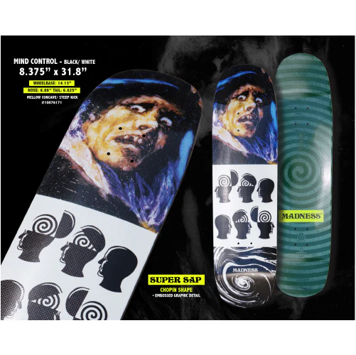 Madness Mind Control Super Sap R7 Skateboard Deck 8.375" - Image 6