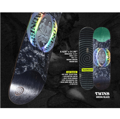 Madness Twins Slick R7 Popsicle Skateboard Deck 8.625" - Image 4