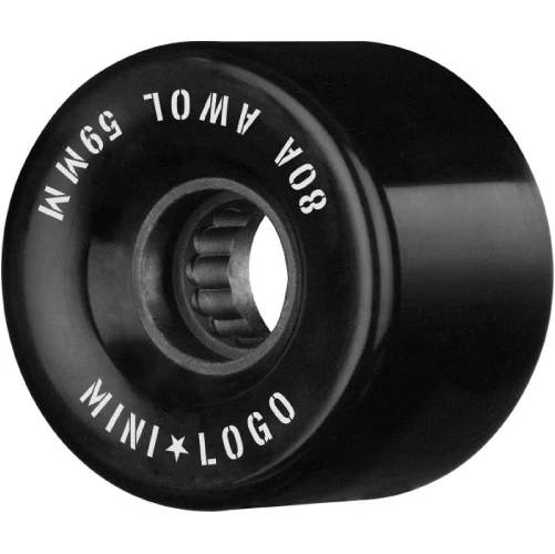 Mini Logo Cruiser Kit - Skateboard Trucks, Wheels, Bearings, Risers, Grip and Hardware Set Black 59MM 80A - Image 4