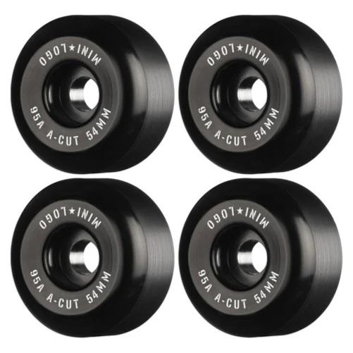 Mini Logo Skateboard A-cut Wheels Black 54MM 95A - Image 2