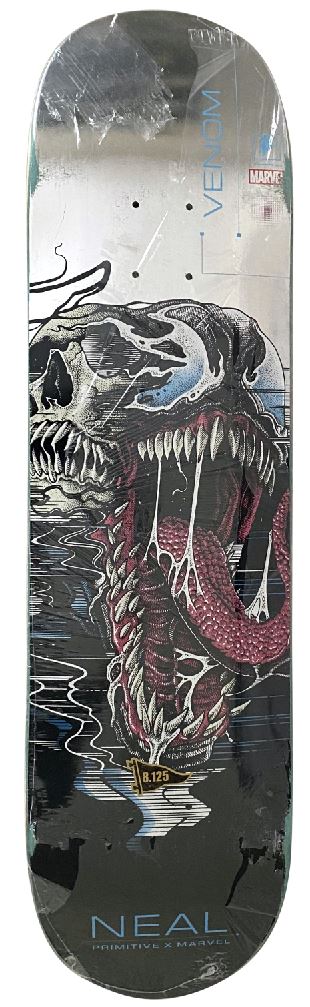 New with Shipping Blemishes - Primitive X Marvel Robert Neal Pro Venom Skateboard Deck 8.125" - Image 2