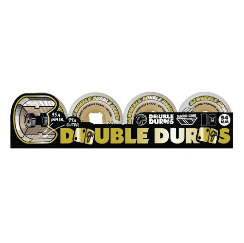 OJ Double Duro Hardline White/Gum Wheels 54MM 99A/95A - Image 4