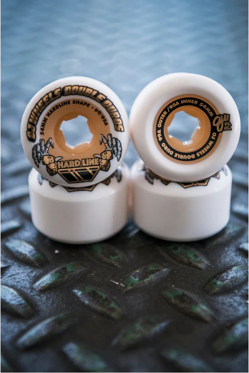 OJ Double Duro Hardline White/Gum Wheels 54MM 99A/95A - Image 5