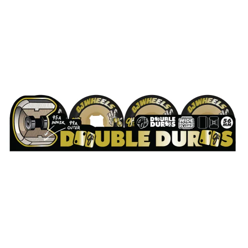 OJ Double Duro Mini Combo Black/Gum Wheels 56MM 99A/95A - Image 4