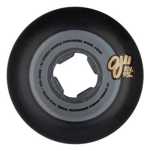 OJ Double Duro Wheels Black/Gray 54MM 101A/95A - Image 2