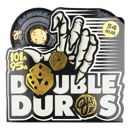 OJ Double Duro Wheels Black/Gray 54MM 101A/95A - Image 4