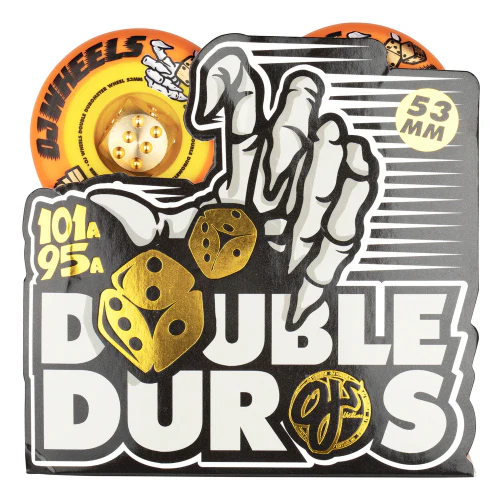 OJ Double Duro Wheels Orange/Yellow 53MM 101A/95A - Image 4