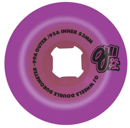 OJ Double Duro Wheels Purple 53MM 99A/95A - Image 2