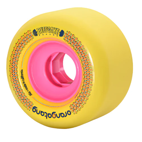 Orangatang Beefcake Wheels Yellow/Pink 73MM 86A - Image 2