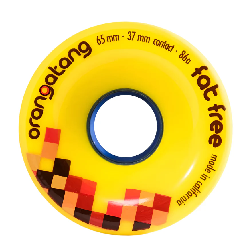 Orangatang Fat Free Wheels Yellow 65MM 86A