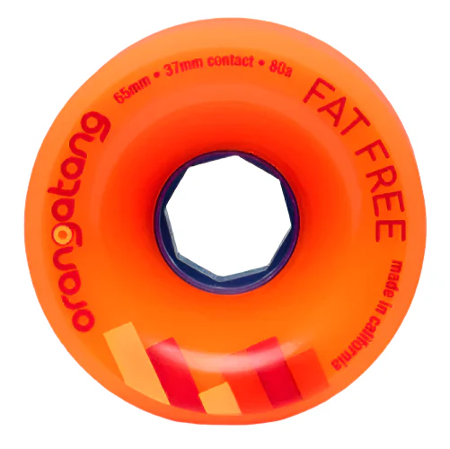Orangatang Fat Free Wheels Orange 65MM 80A