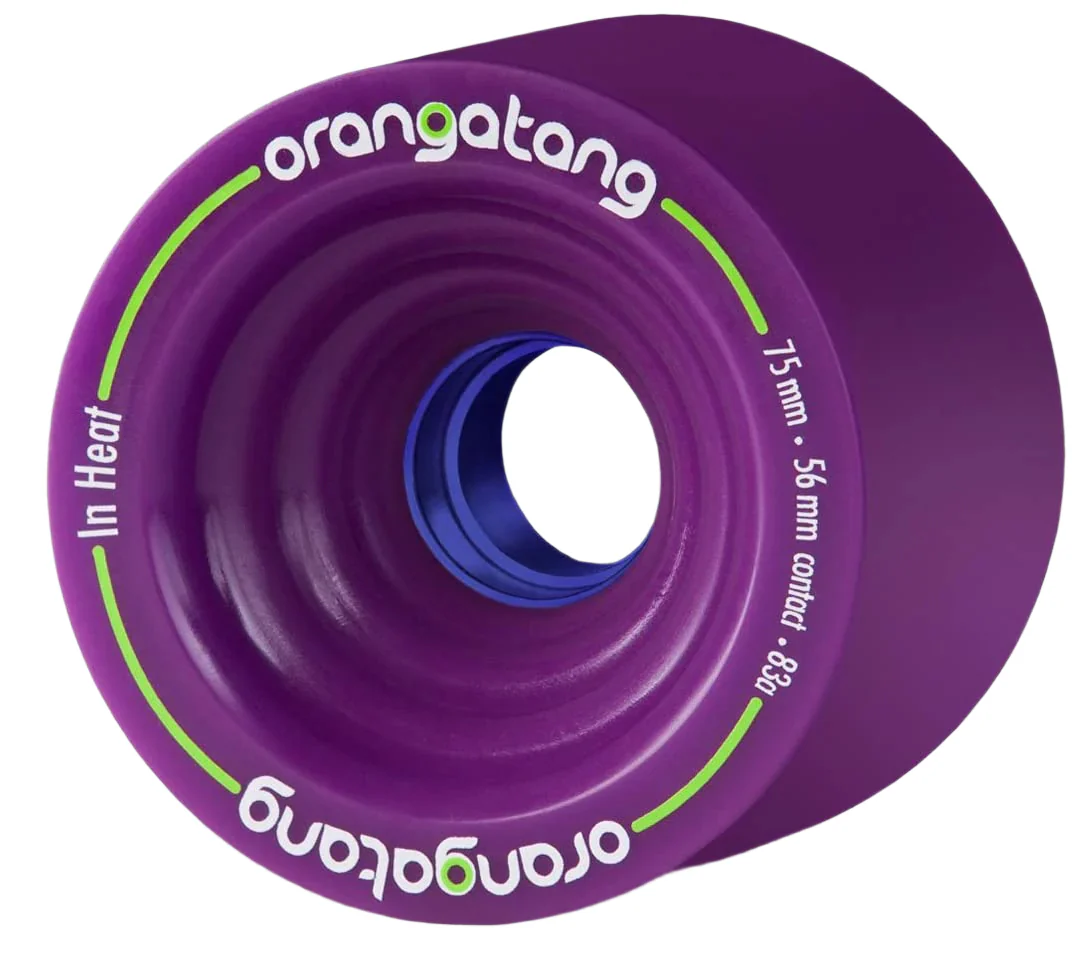 Orangatang In Heat Longboard Wheels Purple 75MM 83A - Image 2
